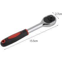 46pcs Ratchet Torque Wrench Kit Hand Tools For Car, 1/4 Inch Socket Set Durable Spanner Socket Set, Car Repair Tool