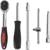 46pcs Ratchet Torque Wrench Kit Hand Tools For Car, 1/4 Inch Socket Set Durable Spanner Socket Set, Car Repair Tool