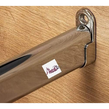 Abbasali 95 Cm Wardrobe Bar, Clothes Rod - Closet & Cupboard Organizer, Chromed Steel With Fittings - Easy Installation, Rail Coat Rack Wall Or Clothes Rail - Pack of 3