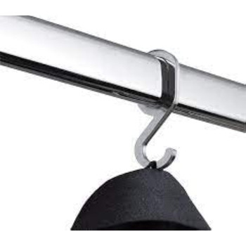 Abbasali 95 Cm Wardrobe Bar, Clothes Rod - Closet & Cupboard Organizer, Chromed Steel With Fittings - Easy Installation, Rail Coat Rack Wall Or Clothes Rail - Pack of 3