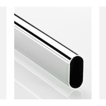 Abbasali 95 Cm Wardrobe Bar, Clothes Rod - Closet & Cupboard Organizer, Chromed Steel With Fittings - Easy Installation, Rail Coat Rack Wall Or Clothes Rail - Pack of 3