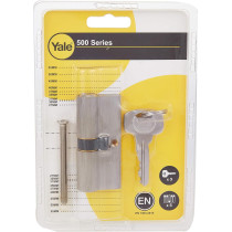 Yale 10-0502-3535-00-22-01, 500 Series Double Euro Profile Cylinder 35+35 Chrome