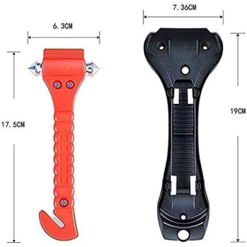 Emergency Escape Tool Auto Car Window Glass Hammer Breaker and Seat Belt Cutter Escape 2-in-1 Tool 1pcs