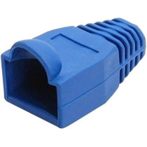Abbasali 100 Pcs Soft Plastic CAT5E CAT6 Ethernet RJ45 Cable Cap Connector Boots Plug Cover Strain Relief Boots (Dark Blue)