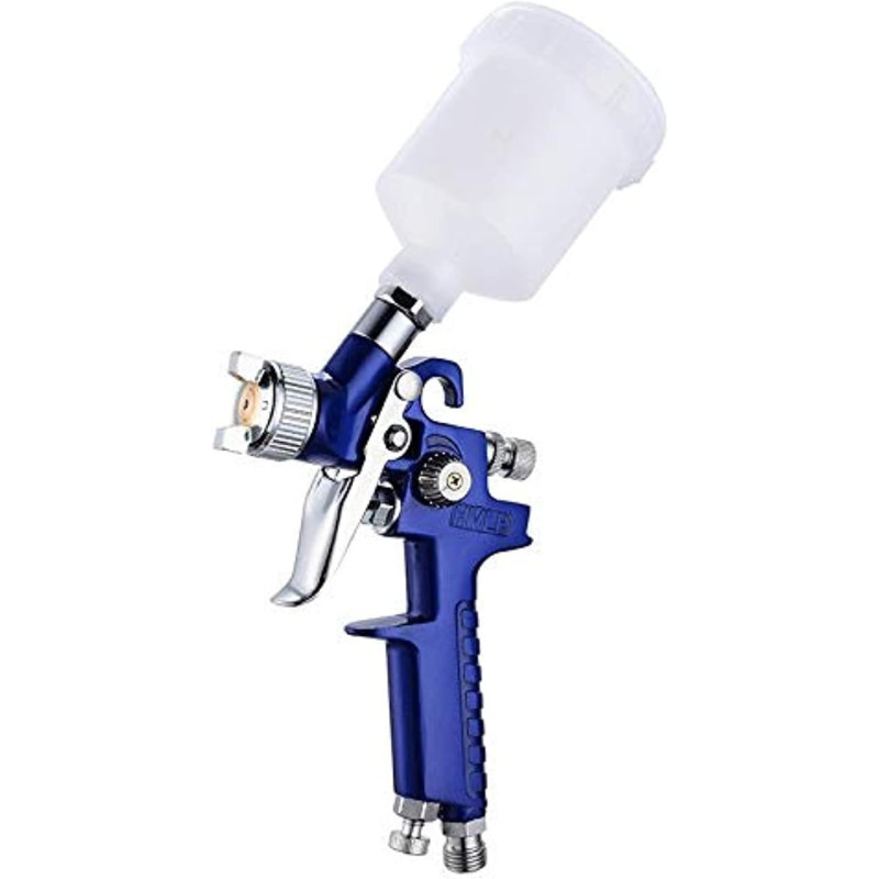 Airbrush Kit HVLP Air Spray Gun Touch Up Paint Sprayer Gravity Car Furniture Small Repair Gun Manual Pneumatic Tools High Automization Spray Paint Nozzle Auto Car Painting