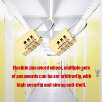 Abbasali Mini 3 Digits Number Password Code Lock Combination Padlock Resettable For Travelling Bag Door (3)