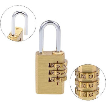 Abbasali Mini 3 Digits Number Password Code Lock Combination Padlock Resettable For Travelling Bag Door (3)