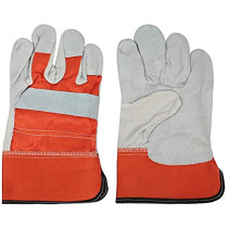 Garden Safety Leather Gloves Made In Pakistan, XL, Yellow