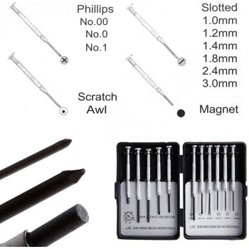 Abbasali 11Pcs Micro Screwdriver Set Precision Tool Watch Jewelry Glasses Repairs Kit Small Screwdriver Set For Electronics, Toys Computer Watch Repair