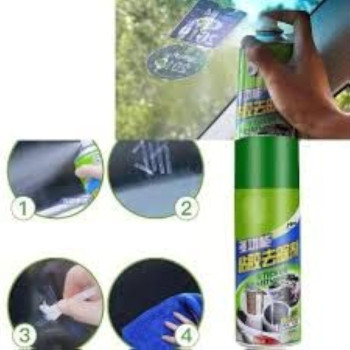 Abbasali Sticker Remover Spray 450Ml With Glass Scrapper & 10Pcs Spare Blades Used To Remove Stickers From Glasses And Other Uses