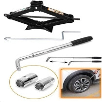 Abbasali Car Breakdown/ Emergency Spare Type Kit, 2 Tonne Scissor Jack + Extendable Wheel Brace Socket Wrench Tyre Repair Kit For Van SUV Truck