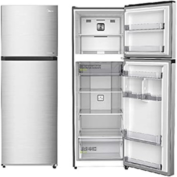 Midea 385 Liters Top Mount Refrigerator Silver, Mdrt385Mte46-1 Year Full And 10 Years Compressor Warranty