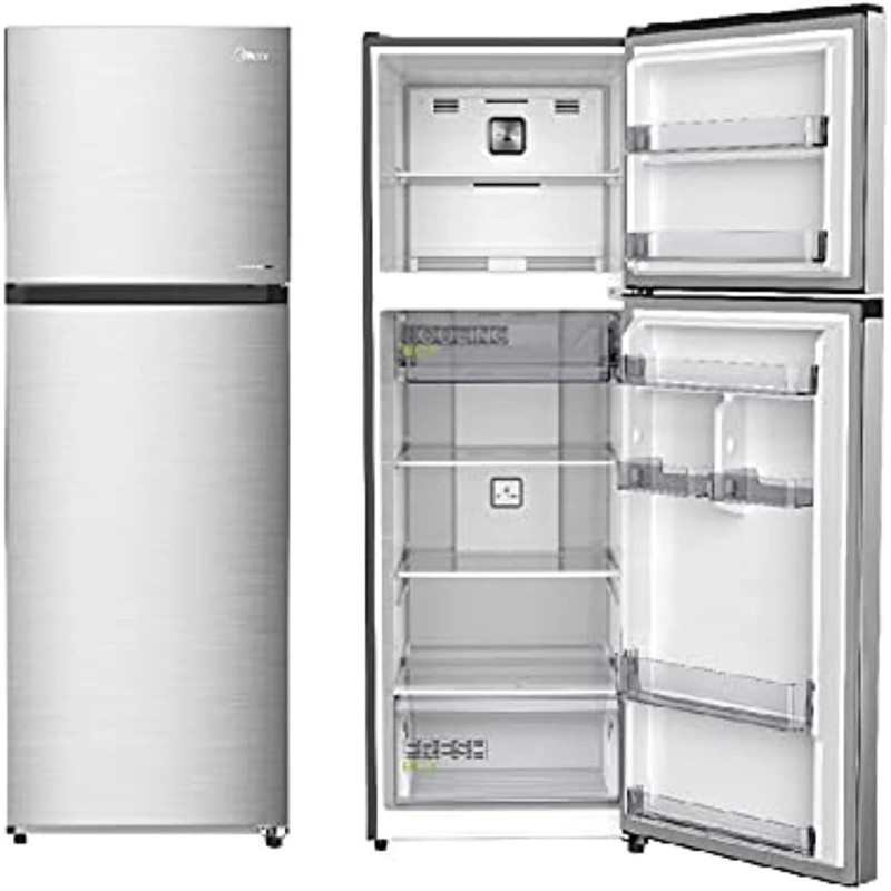 Midea 385 Liters Top Mount Refrigerator Silver, Mdrt385Mte46-1 Year Full And 10 Years Compressor Warranty
