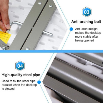 1.8M 6Ft Foldable Lightweight Table, Durable Outdoor And Indoor Portable Table, Colour White