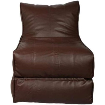DEEP SLEEP EVERY NIGHT Bean Bag Bed Chair Sofa Bed Leather Wallow Filp - Out Lounger relaxing bed chair relaxer ideal for hostels hotel hospitals (Brown)