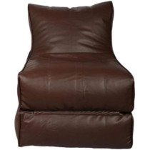DEEP SLEEP EVERY NIGHT Bean Bag Bed Chair Sofa Bed Leather Wallow Filp - Out Lounger relaxing bed chair relaxer ideal for hostels hotel hospitals (Brown)