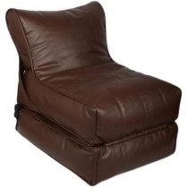 DEEP SLEEP EVERY NIGHT Bean Bag Bed Chair Sofa Bed Leather Wallow Filp - Out Lounger relaxing bed chair relaxer ideal for hostels hotel hospitals (Brown)