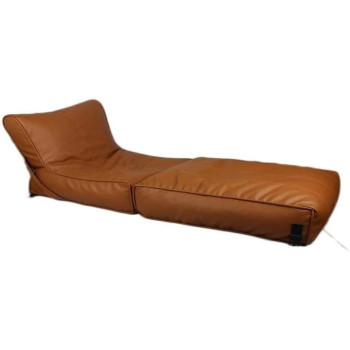 DEEP SLEEP EVERY NIGHT Bean Bag Bed Chair Sofa Bed Leather Wallow Filp - Out Lounger relaxing bed chair relaxer ideal for hostels hotel hospitals (Orche brown)