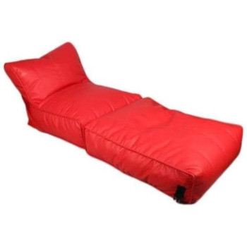 DEEP SLEEP EVERY NIGHT Bean Bag Bed Chair Sofa Bed Leather Wallow Filp - Out Lounger relaxing bed chair relaxer ideal for hostels hotel hospitals (Red)