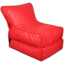 DEEP SLEEP EVERY NIGHT Bean Bag Bed Chair Sofa Bed Leather Wallow Filp - Out Lounger relaxing bed chair relaxer ideal for hostels hotel hospitals (Red)