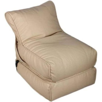 DEEP SLEEP EVERY NIGHT Bean Bag Bed Chair Sofa Bed Leather Wallow Filp Out Lounger relaxing bed chair relaxer ideal for hostels hotel hospitals Beige