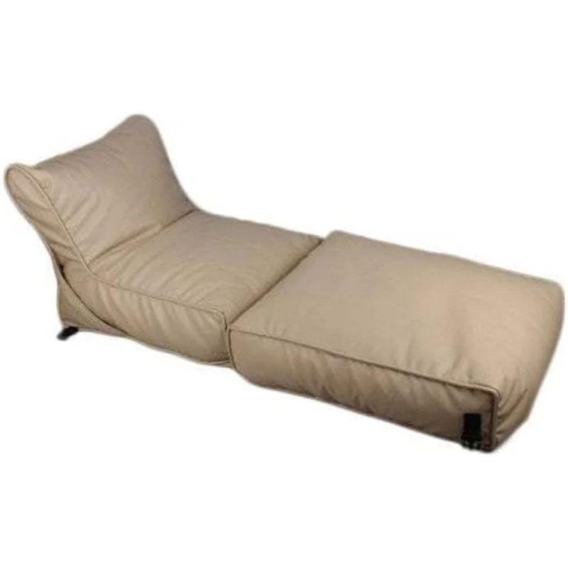 DEEP SLEEP EVERY NIGHT Bean Bag Bed Chair Sofa Bed Leather Wallow Filp Out Lounger relaxing bed chair relaxer ideal for hostels hotel hospitals Beige