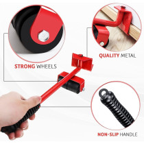 DEEP SLEEP EVERY NIGHT Furniture Lifter with 4 Pack Moving Sliders, Heavy Duty Transport Shifter Saving Crowbar Hand Tool Set for Sofas, Desks, and Refrigerators TW-32251