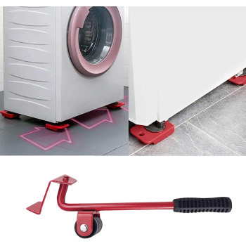 DEEP SLEEP EVERY NIGHT Furniture Lifter with 4 Pack Moving Sliders, Heavy Duty Transport Shifter Saving Crowbar Hand Tool Set for Sofas, Desks, and Refrigerators TW-32251