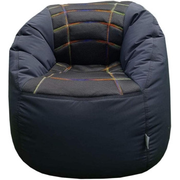 Deep Sleep Kids Sports Chair Sofa Bean Bag Polyester Fabric with Mesh Seat for Kids upto 12 Years Furniture Chair Bean Bag: D 70x W 60x H 65cm (Black)