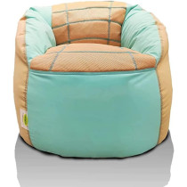 Deep Sleep Kids Sports Chair Sofa Bean Bag Polyester Fabric with Mesh Seat for Kids upto 12 Years Furniture Chair Bean Bag: D 70x W 60x H 65cm (Light green)