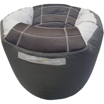 Deep Sleep Kids Sports Chair Sofa Bean Bag Polyester Fabric with Mesh Seat for Kids upto 12 Years Furniture Chair Bean Bag: D 70x W 60x H 65cm (Light Grey)