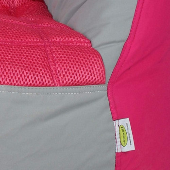 Deep Sleep Kids Sports Chair Sofa Bean Bag Polyester Fabric with Mesh Seat for Kids upto 12 Years Furniture Chair Bean Bag: D 70x W 60x H 65cm (Pink & Grey)