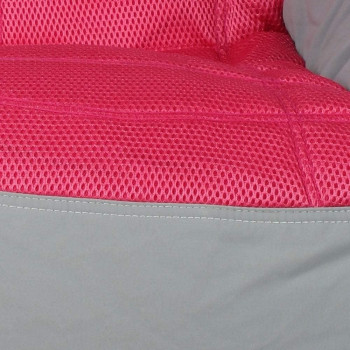 Deep Sleep Kids Sports Chair Sofa Bean Bag Polyester Fabric with Mesh Seat for Kids upto 12 Years Furniture Chair Bean Bag: D 70x W 60x H 65cm (Pink & Grey)