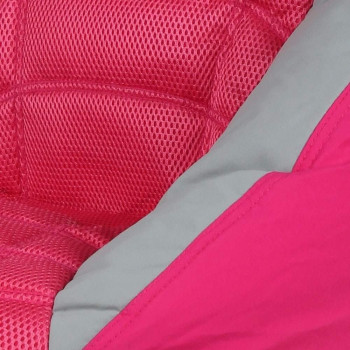 Deep Sleep Kids Sports Chair Sofa Bean Bag Polyester Fabric with Mesh Seat for Kids upto 12 Years Furniture Chair Bean Bag: D 70x W 60x H 65cm (Pink & Grey)