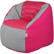 Deep Sleep Kids Sports Chair Sofa Bean Bag Polyester Fabric with Mesh Seat for Kids upto 12 Years Furniture Chair Bean Bag: D 70x W 60x H 65cm (Pink & Grey)