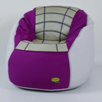 Deep Sleep Kids Sports Chair Sofa Bean Bag Polyester Fabric with Mesh Seat for Kids upto 12 Years Furniture Chair Bean Bag: D 70x W 60x H 65cm (Purple)