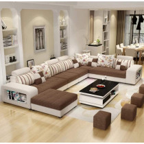 Deep Sleep Live Room Sofa,Apartment Living Room Corner Sofa set Combination Furniture (Brown)