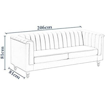 Deep Sleep Luxury Design European Style Living Room Sofa Set Furniture Design Modern Velvet Fabric 3 Seater Sofa (beige)