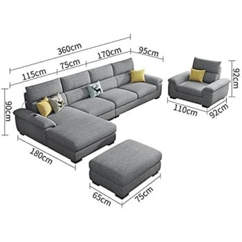 Deep Sleep Overstuffed Multifunction Wood Frame Furniture Sofa Living Room Full Set