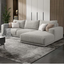 Deep Sleep Fabric Sofa Set Combination Sectional Cotton Sofa Chaise Lounger Sofa Living Room Furniture (270cmx170cmx80cm)