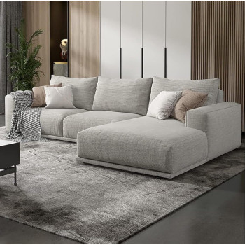 Deep Sleep Fabric Sofa Set Combination Sectional Cotton Sofa Chaise Lounger Sofa Living Room Furniture (345cmx170cmx80cm)