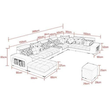 Live Room Sofa,Apartment Living Room Corner Nordic Removable Washable Sofa Combination Furniture (white)