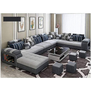 Live Room Sofa,Apartment Living Room Corner Nordic Removable Washable Sofa Combination Furniture (white)