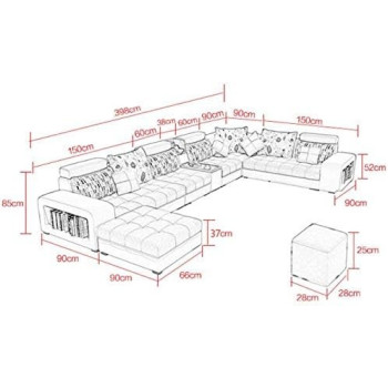 Living Room Sofa - Sofa - Fashion Fabric Sofa - Combination Set - Cafe Hotel Furniture - Simple Leisure Sofa,gray