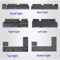 Modern Couch U Shaped Faux leather Living Room Furniture Chaise Lounge Recliner Sectional L Shape Corner Sofa Sets 