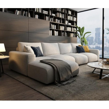 Nordic sofa 7 seater combination luxury sofa set living room modern small home corner sofa fabric (Right)