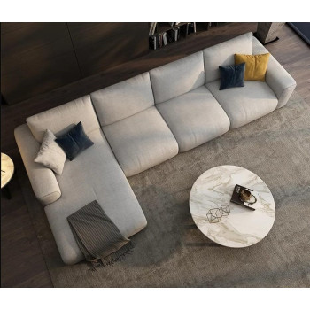 Nordic sofa 7 seater combination luxury sofa set living room modern small home corner sofa fabric (Right)