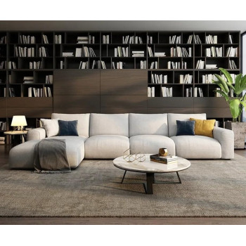 Nordic sofa 7 seater combination luxury sofa set living room modern small home corner sofa fabric (Right)