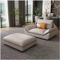 Overstuffed multifunction Wooden frame furniture sofa living room set PU leather