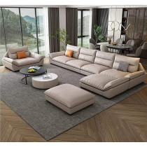 Overstuffed multifunction Wooden frame furniture sofa living room set PU leather